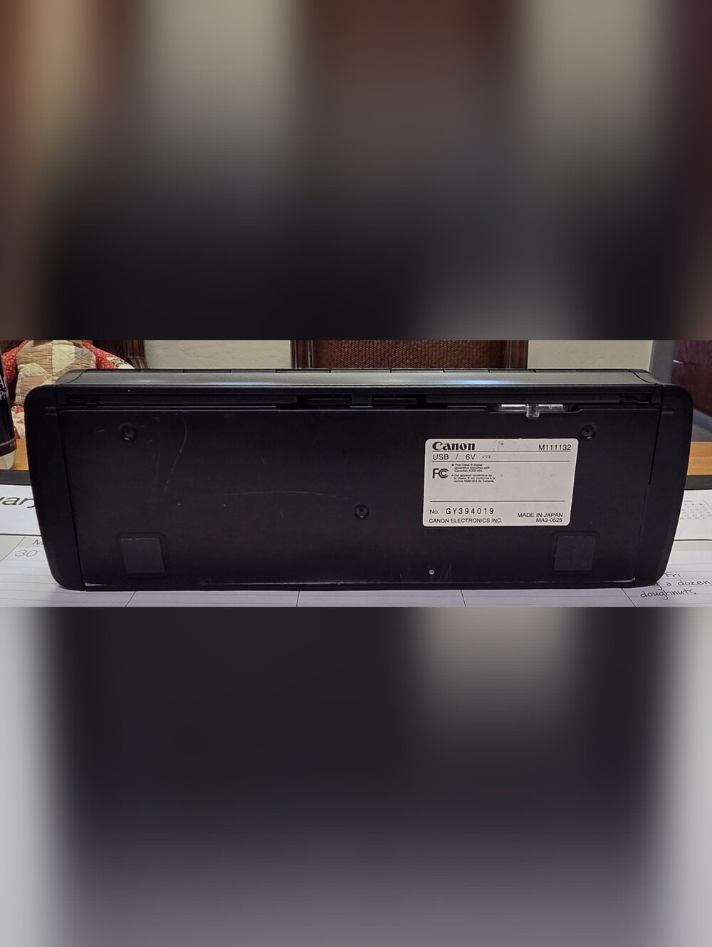Canon Black Portable Document Scanner with Matching Black Cables - Picture 3 of 13